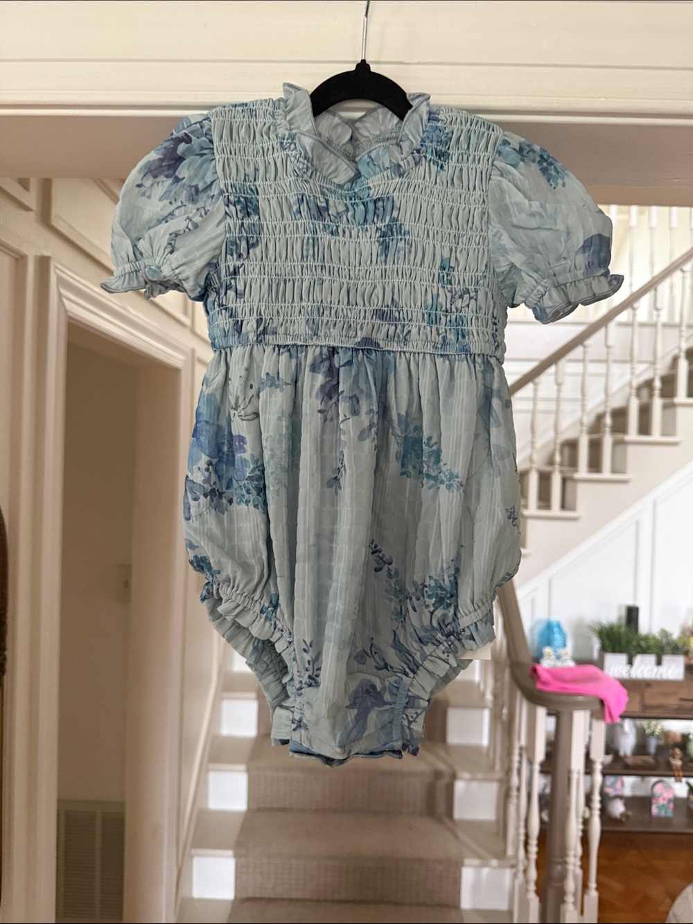 Ivy City Baby Flynn Romper in Aquarelle Fleur